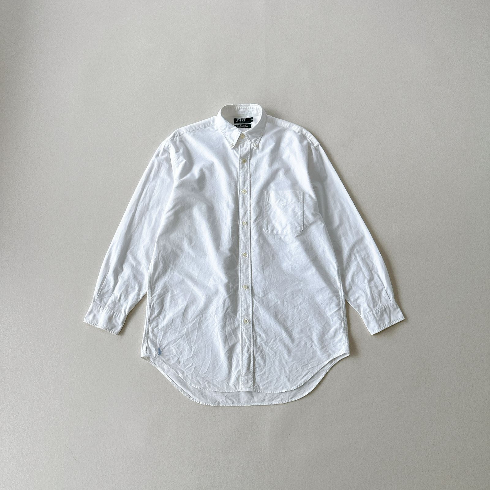 POLO RALPH LAUREN 裾ポニー ビッグオックスフォード シャツ 白