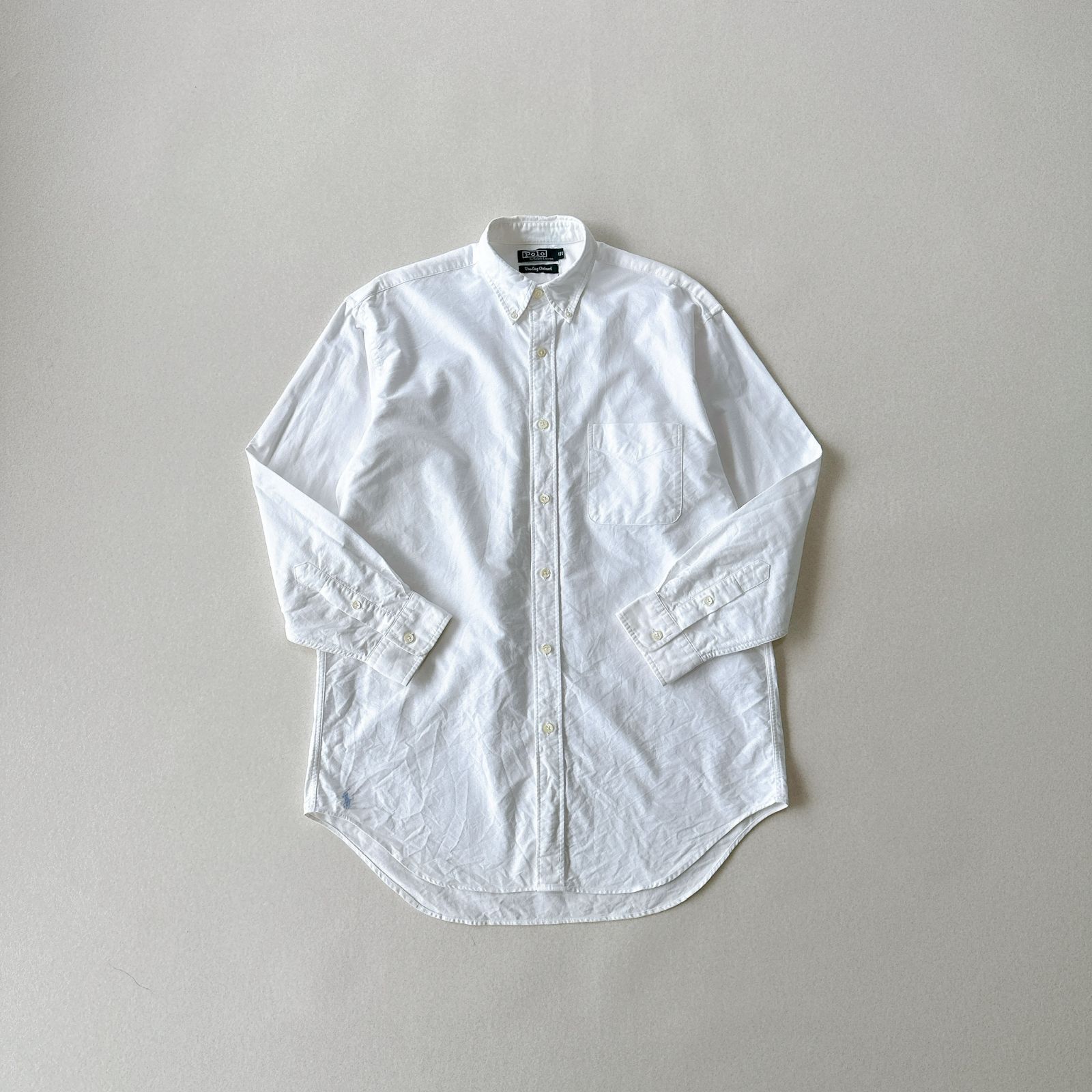 ラルフローレン　総柄　ポニー刺繍　オックスフォードシャツ　XL相当 ホワイト ラルフローレン 総柄 ポニー刺繍 オックスフォードシャツ XL相当