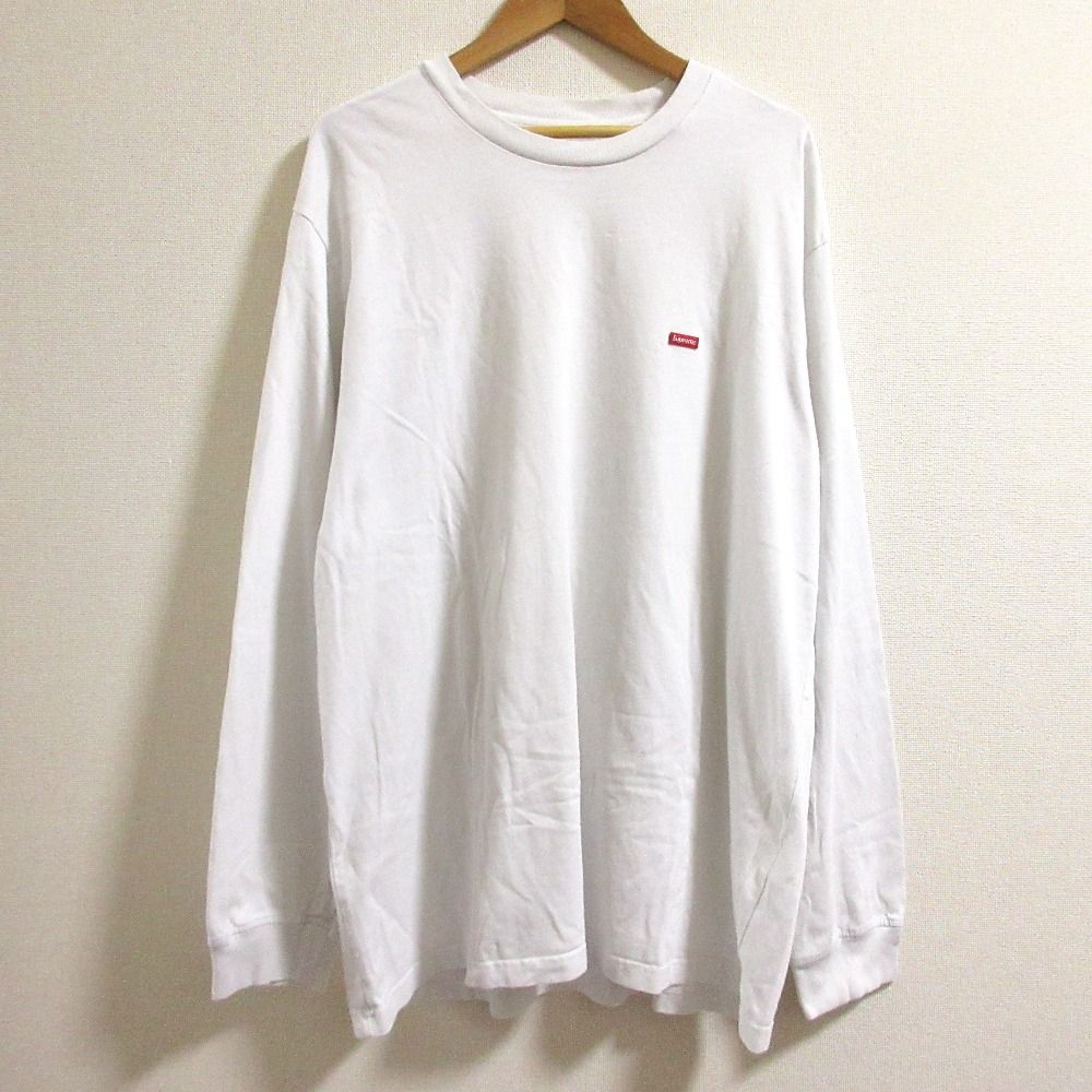 良品 24AW Supreme シュプリーム スモールボックスロゴ Tシャツ カットソー サイズXL ホワイト メンズ 古着 中古 USED