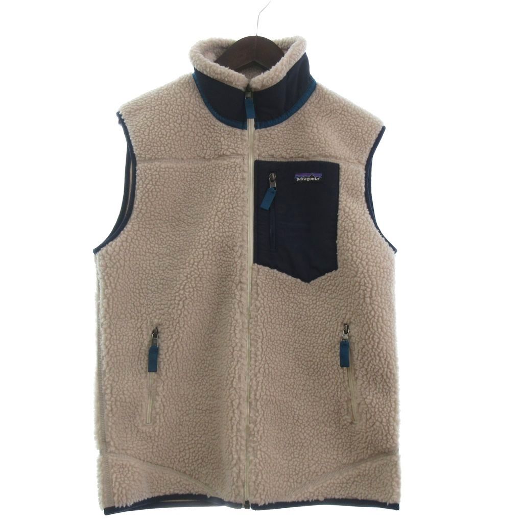 パタゴニア Patagonia クラシック レトロX ベスト ボア ハイネック ロゴ 23048 FA アイボリー S
