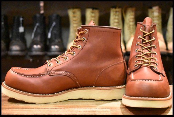 7 5 D 12年 レッドウィング 9106 アイリッシュセッター 赤茶 レッド ブラウン モックトゥ 8875 ブーツ redwing FL 041