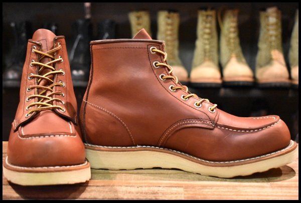 7.5 D 12年 レッドウィング 9106 アイリッシュセッター 赤茶 レッド ブラウン モックトゥ 8875 ブーツ redwing FL 041