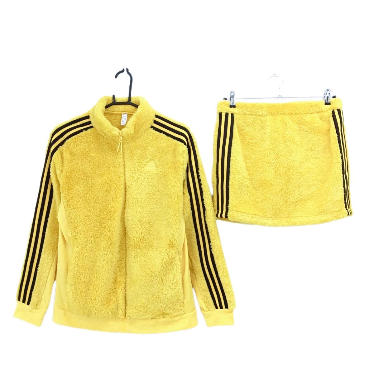 美品】アディダス セットアップ(ジャケット×スカート) イエロー×黒