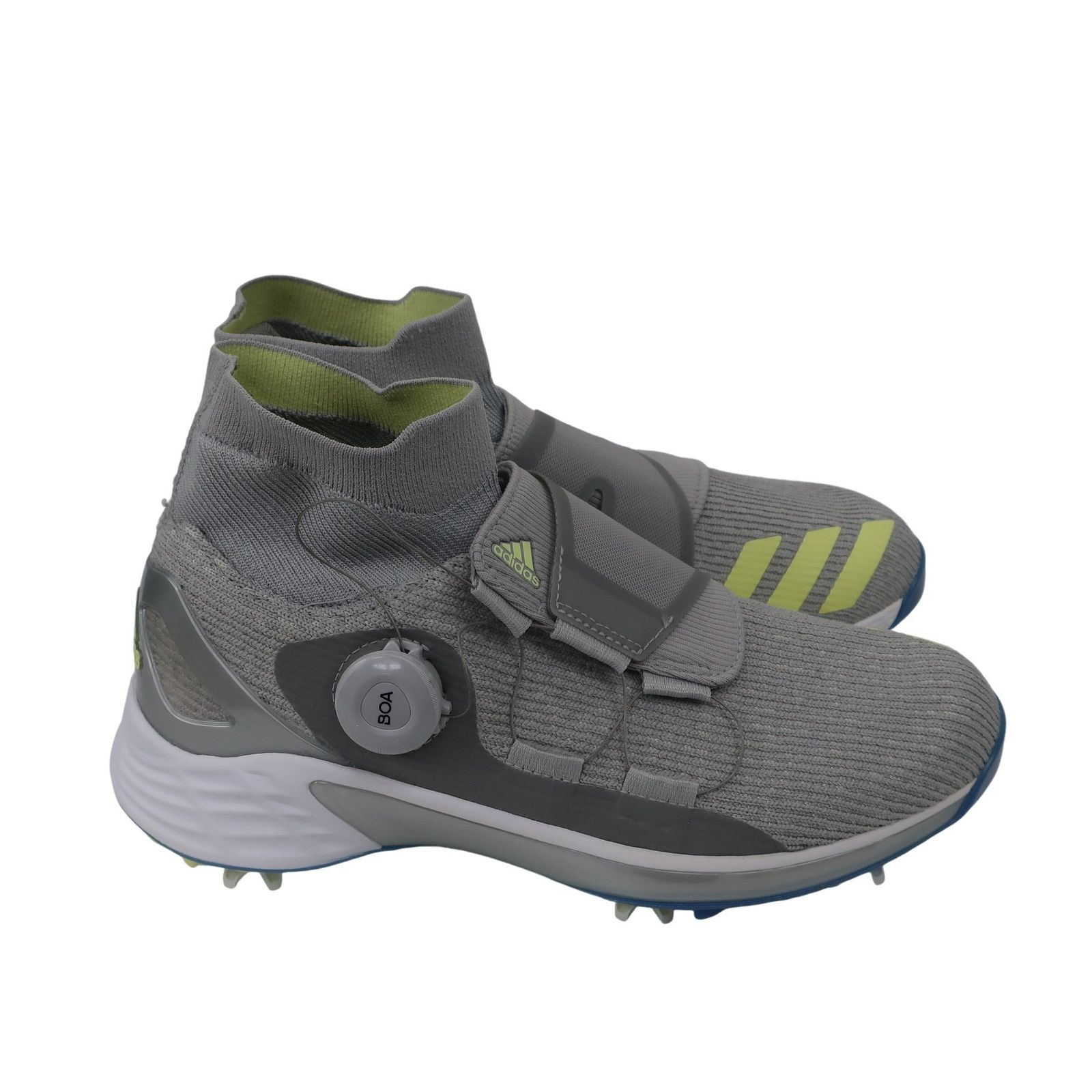 超美品】adidas(アディダス) ダイヤル式ゴルフシューズ グレーイエロー