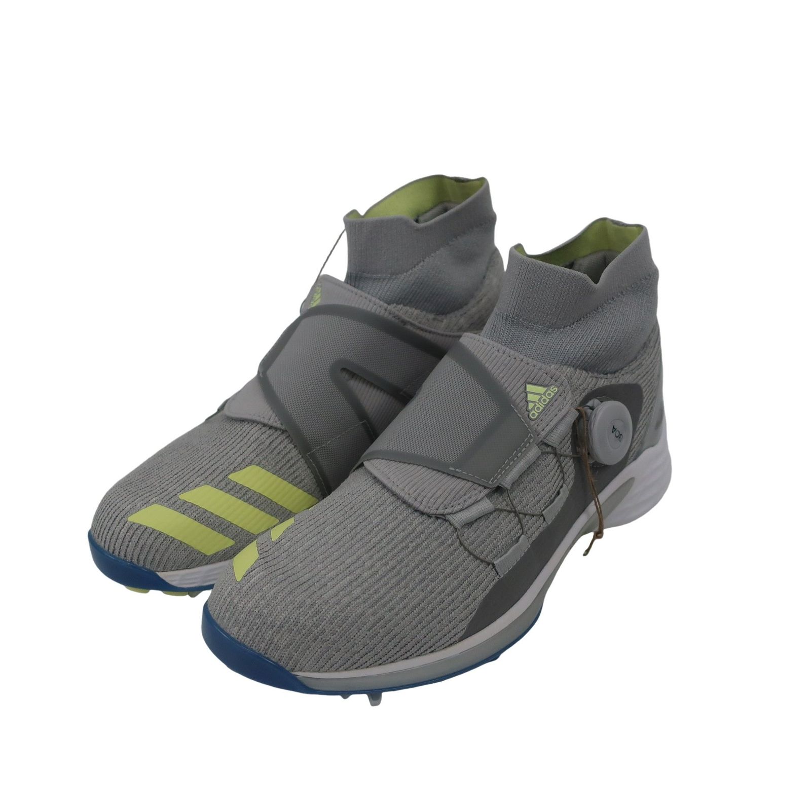 超美品】adidas(アディダス) ダイヤル式ゴルフシューズ グレーイエロー