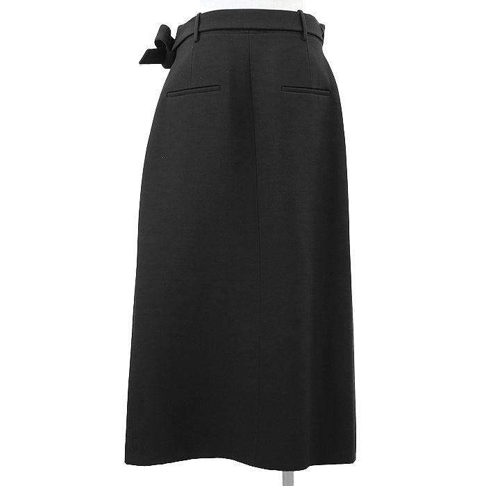 Christian Dior クリスチャンディオール ロングラップスカート ウール