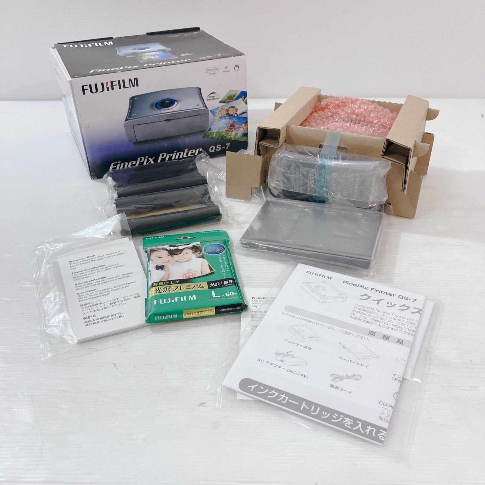 富士フィルム FinePix Printer QS-7 プリンター本体 L版写真用光沢紙