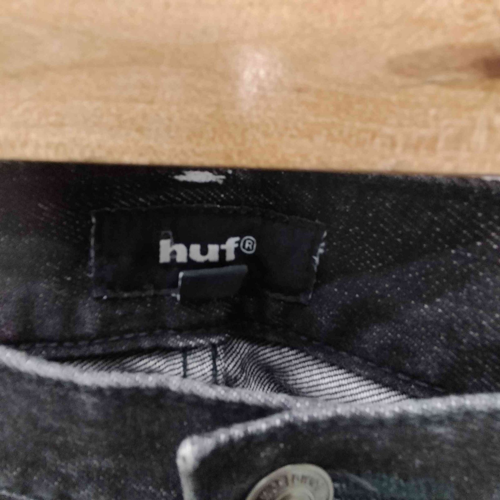 HUF(ハフ) 25AW DENIM PANT ブラシアート レザー加工 アーティスト コラボ  デニム パンツ メンズ  34【中古】【ブランド古着バズストア】 ハフ HUF 25AW DENIM PANT ブラシアート レザー加工 アーティスト