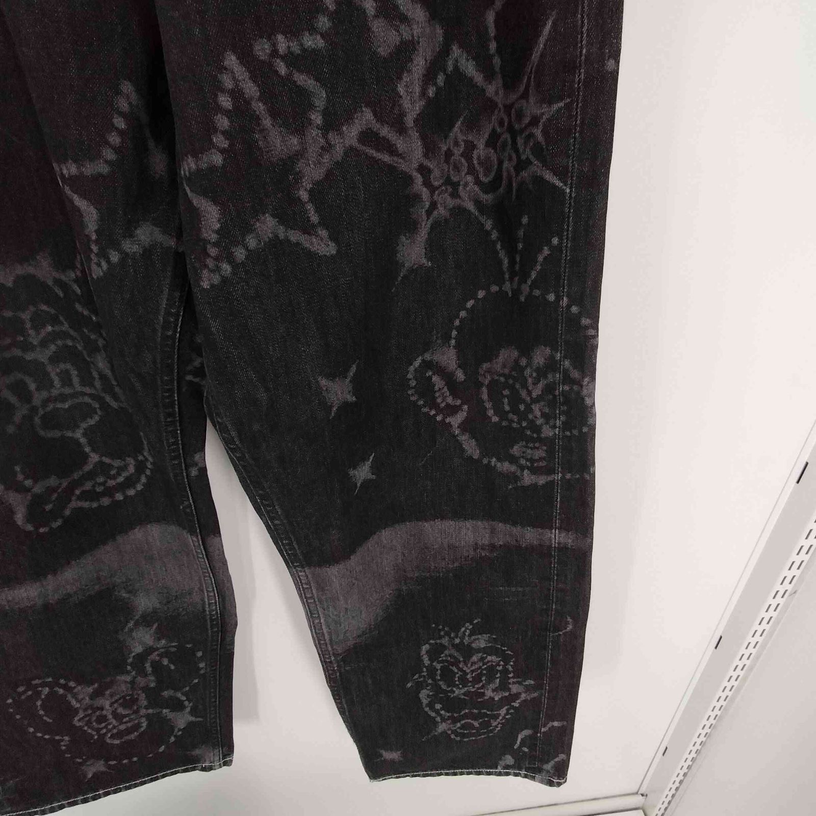 ハフ HUF 25AW DENIM PANT ブラシアート レザー加工 アーティスト