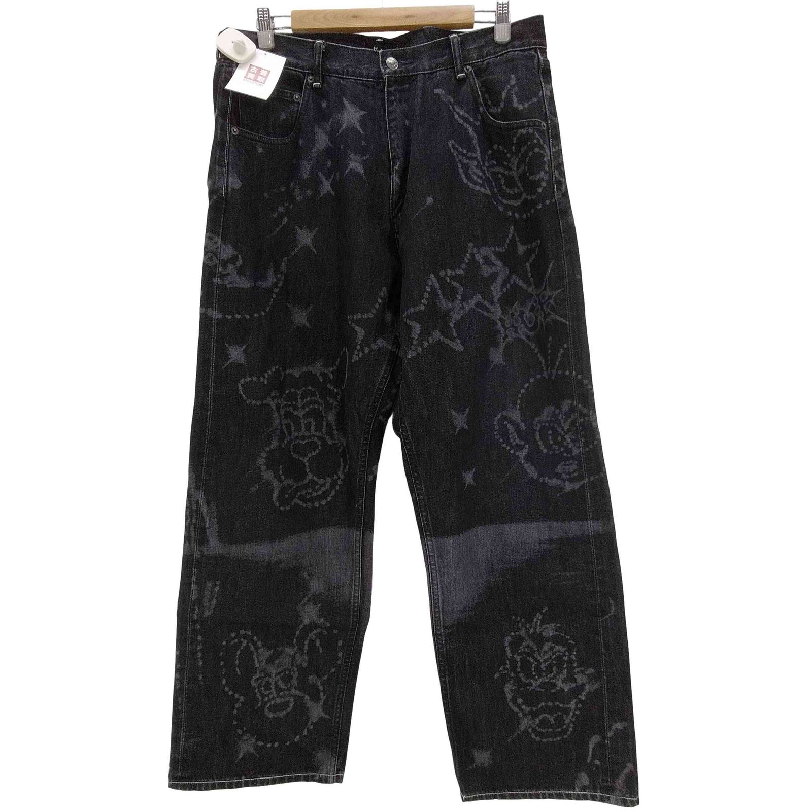 HUF(ハフ) 25AW DENIM PANT ブラシアート レザー加工 アーティスト コラボ  デニム パンツ メンズ  34【中古】【ブランド古着バズストア】 ハフ HUF 25AW DENIM PANT ブラシアート レザー加工 アーティスト