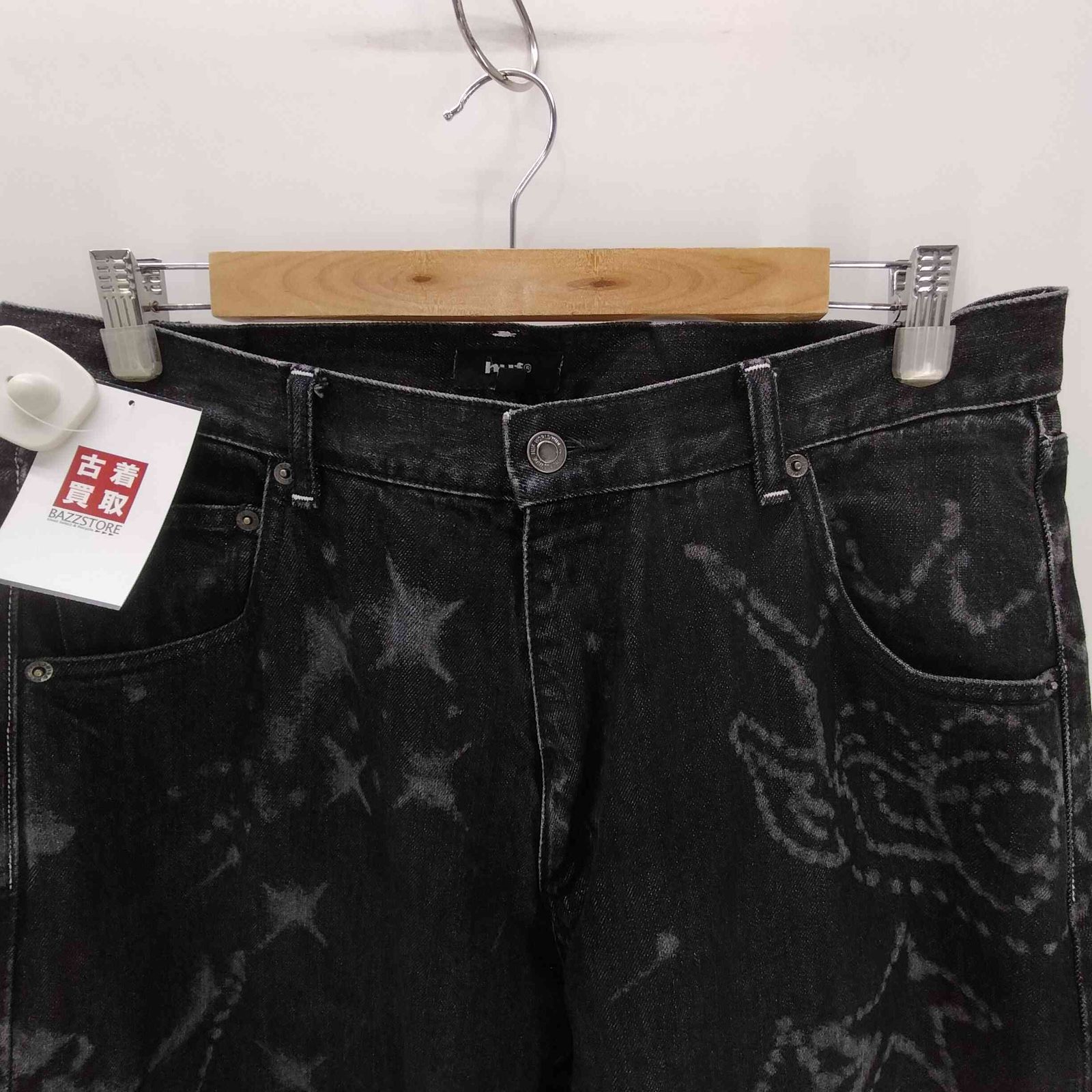 ハフ HUF 25AW DENIM PANT ブラシアート レザー加工 アーティスト