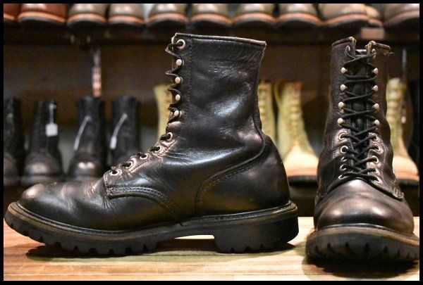 8 D 半円犬タグ レッドウィング アイリッシュセッター ビブラム ブラック 編み上げ ブーツ redwing FL 043