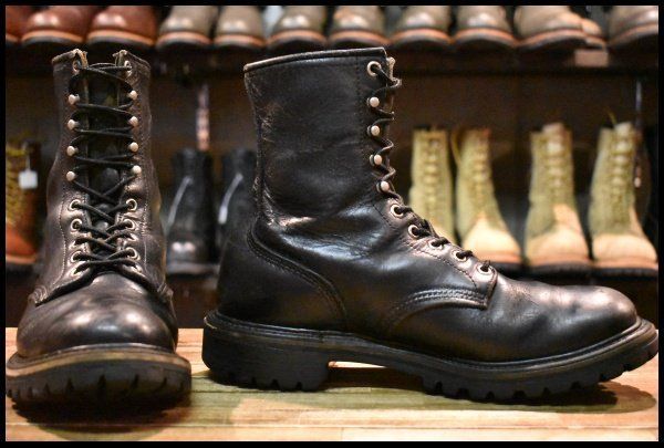 8 D 半円犬タグ レッドウィング アイリッシュセッター ビブラム ブラック 編み上げ ブーツ redwing FL 043
