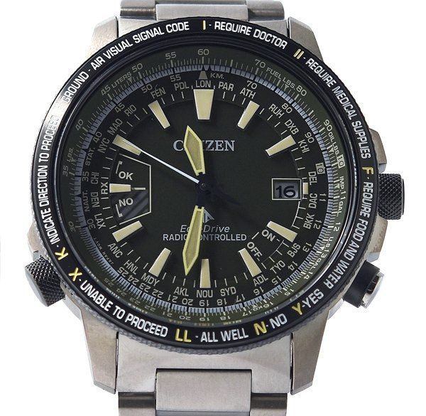 CITIZEN シチズン プロマスター CB 0206 86 X H 145 R 013394 SKYシリーズ グリーン文字盤 エコドライブ メンズ