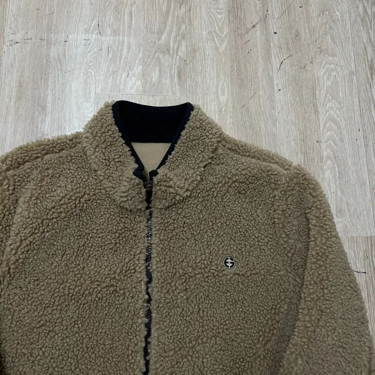 エル ELLE メンズ golf ゴルフウェア wear 羊 シープスキン フリース jacket L/100