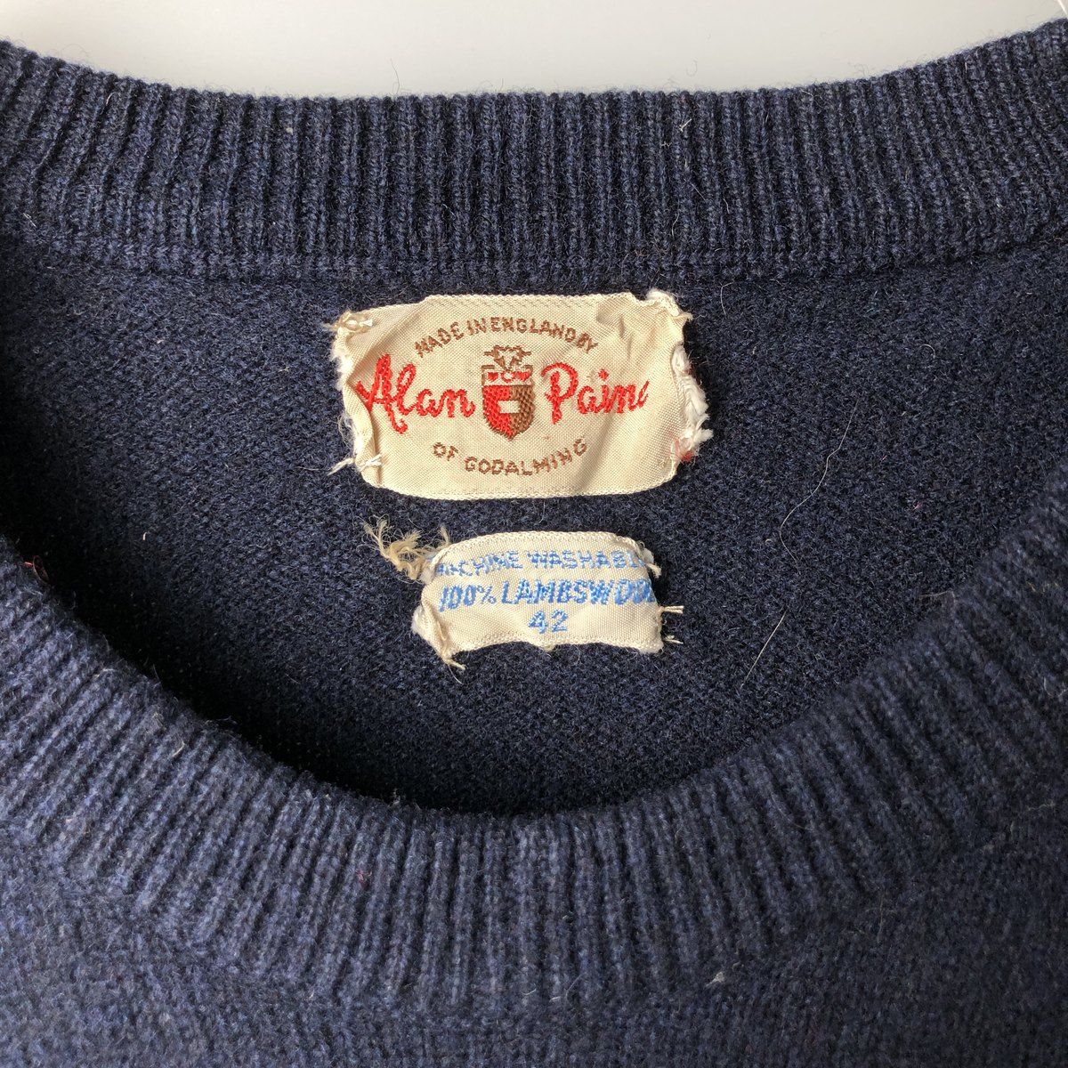 古着 アラン ペイン ALAN PAINE ラムウールニットセーター メンズL相当 