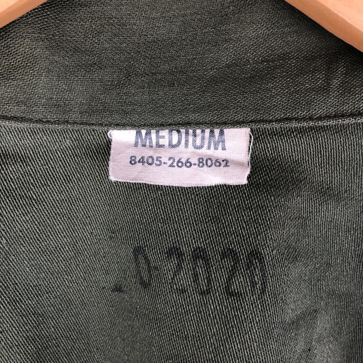 古着 60年代 米軍実品 筒袖 1stモデル 後期 ミリタリー ユーティリティシャツ MEDIUM メンズM相当/eaa603728