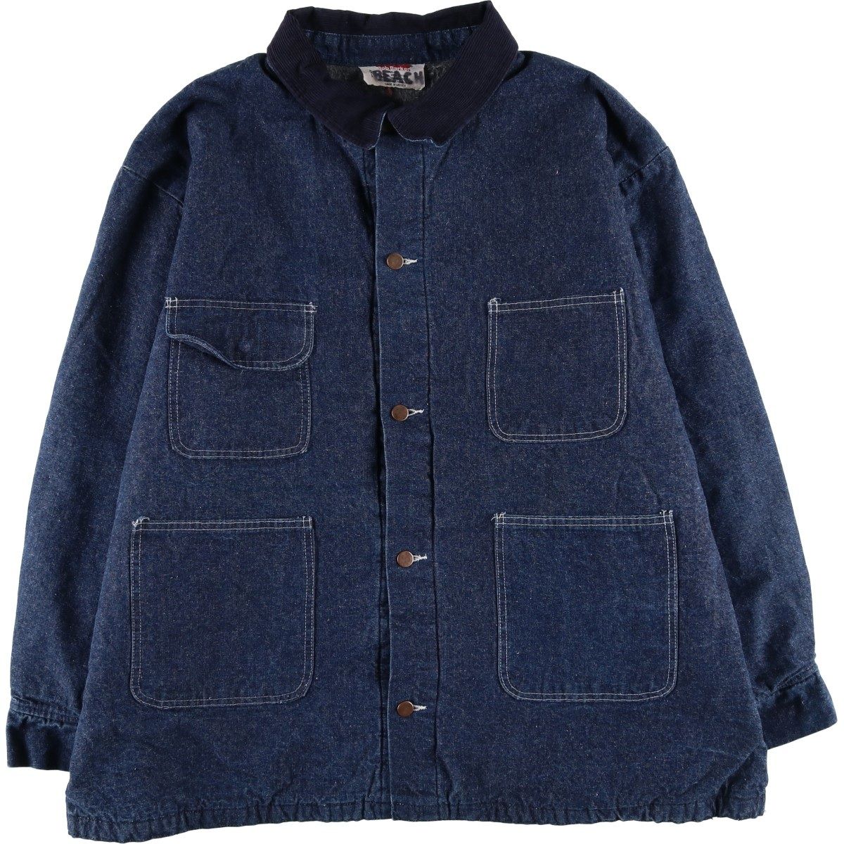 古着 Bob Barker バットダイ デニムカバーオール メンズXXL相当 eaa 603462