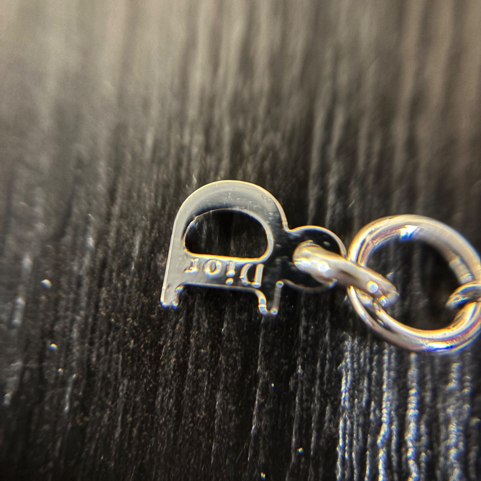  ◼︎ Christian Dior ディオール ネックレス シルバー ストーン ロゴ ネックレス アクセサリー