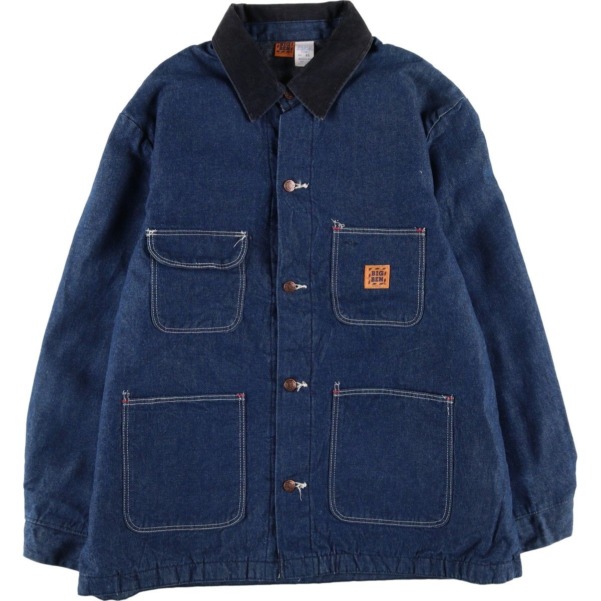 古着 70 80年代 ビッグベン BIGBEN バットダイ デニムカバーオール メンズXL相当 ヴィンテージ eaa 603463