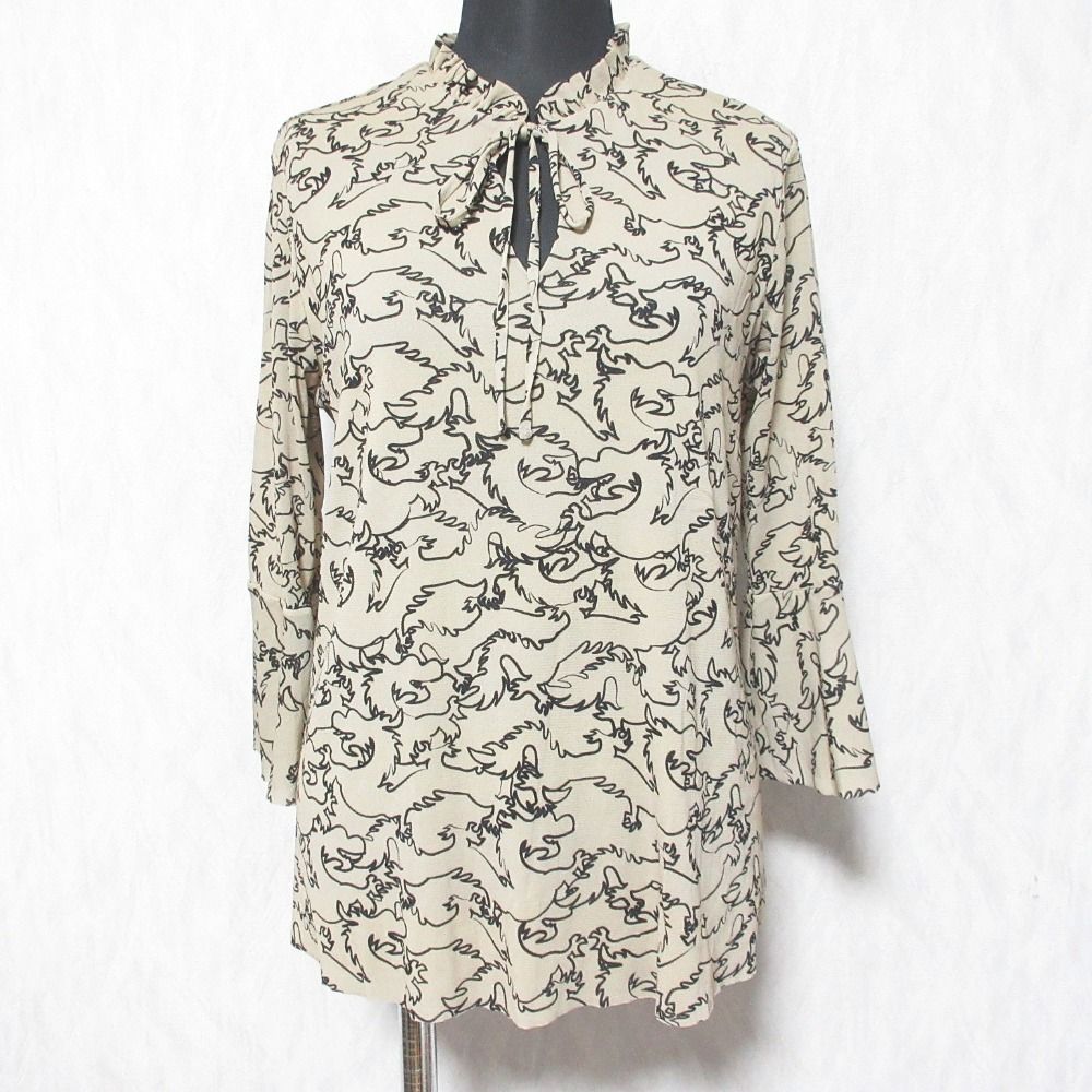 美品 VIVIENNE TAM ヴィヴィアンタム 龍 ドラゴン柄 フレアスリーブ