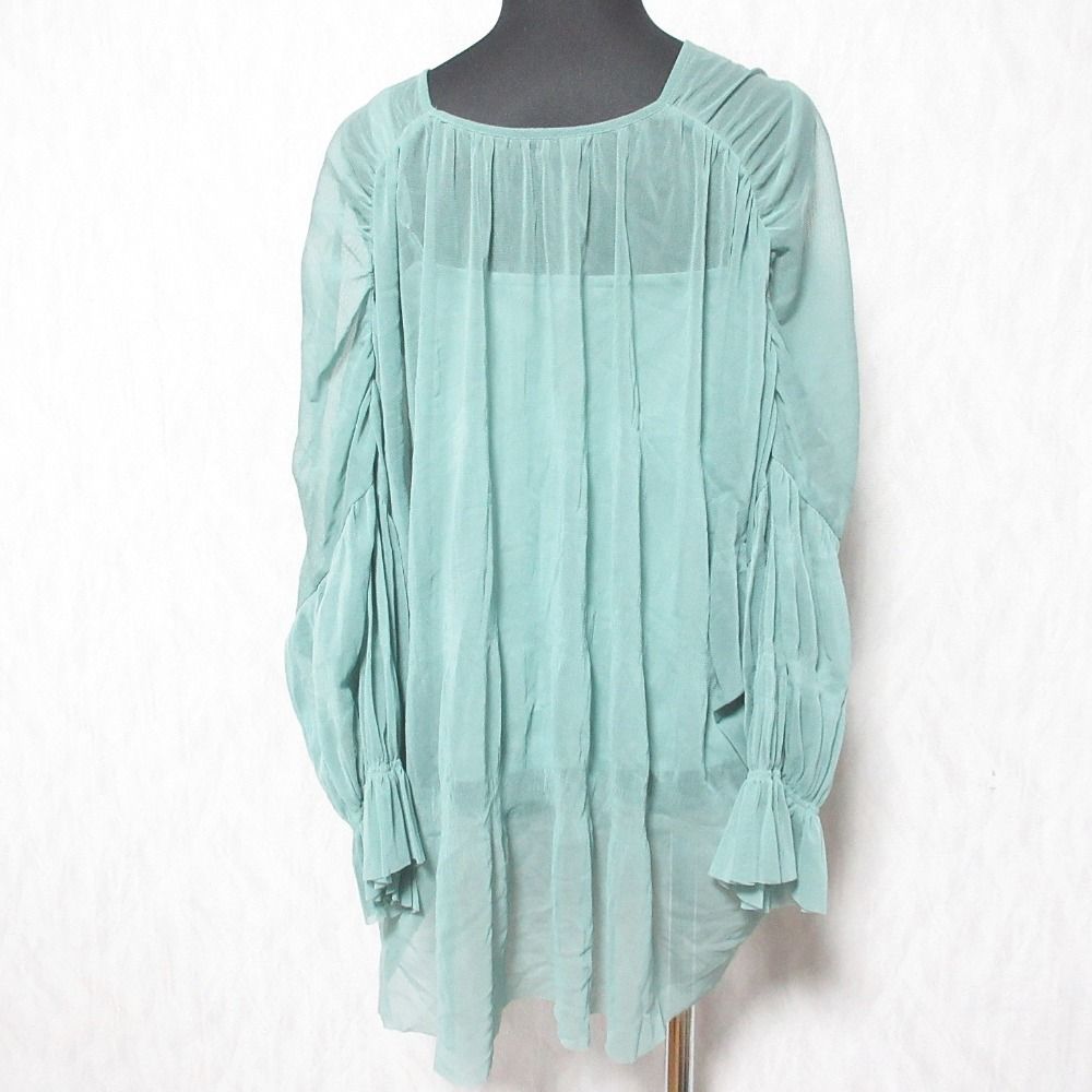 極美品❤️VIVIENNE TAM 長袖 ブラウス パワーネットシャツ 総柄 38 極美品❤️VIVIENNE TAM 長袖 ブラウス パワーネットシャツ 総柄 38