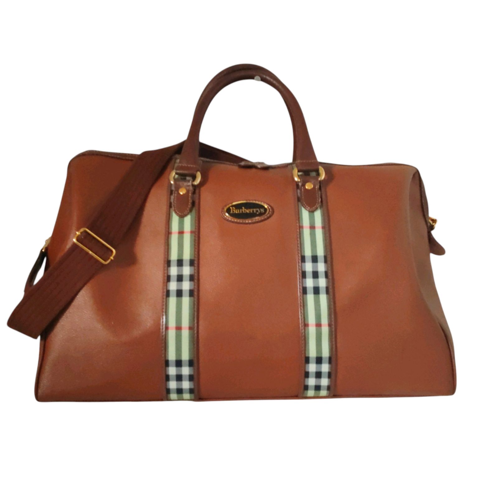 BURBERRY バーバリー ノバチェック ボストンバッグ 水色 楽天市場