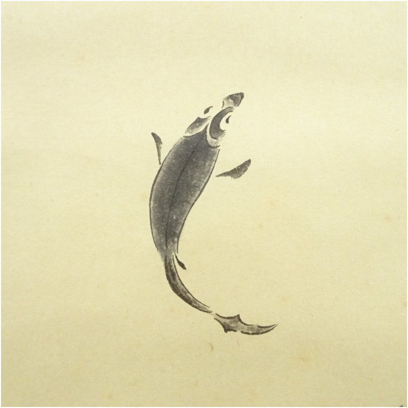 大徳寺派 蔵雲寺 摩尼宗深筆 「清泉石上流」画賛 肉筆紙本掛軸（共箱