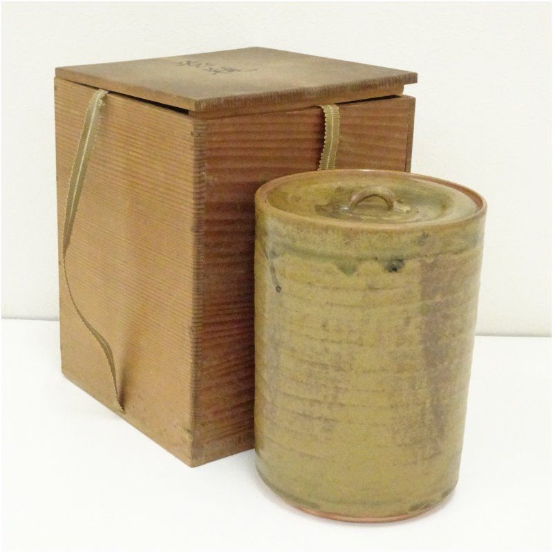 黄瀬戸水指（保護箱） 水指し 茶道 茶道具 おしゃれ 水差し 抹茶