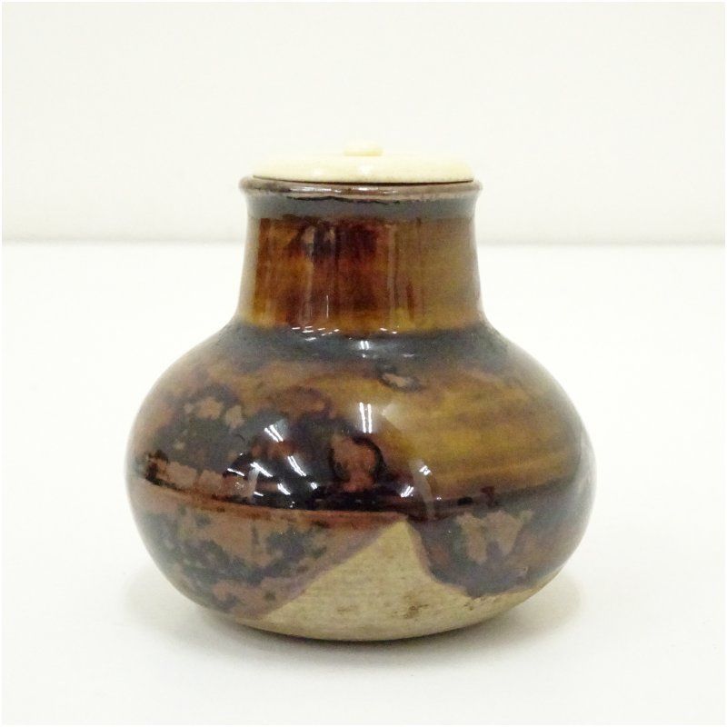 作家物 鶴首茶入（保護箱） 茶入れ 茶道 茶道具 おしゃれ 道具 濃茶