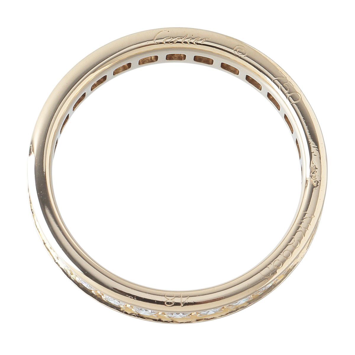 カルティエ ダイヤ リング フルエタニティ #48 幅3.4mm 750YG フル