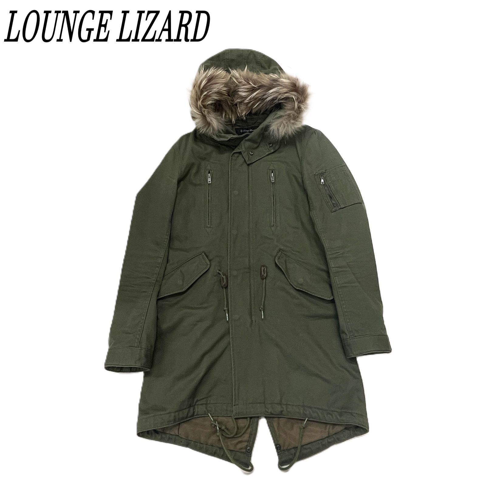 LOUNGE LIZARD ラウンジリザード モッズコート ラクーンファー使用 1 OD
