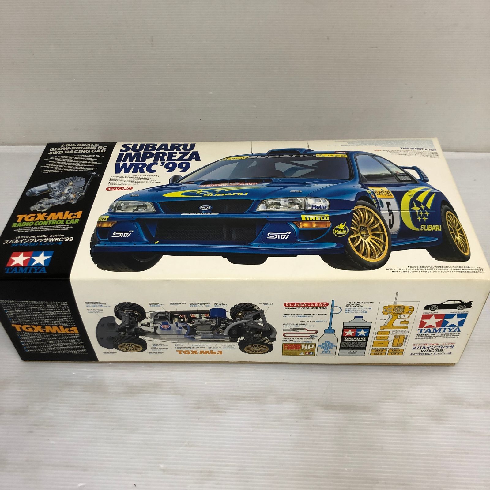 TAMIYA エンジンRC 4 WD レーシングカー スバルインプレッサ 1 8 未組立品 smpra 092822