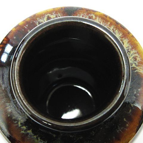 京焼 洛東 桶谷 定一 肩衝茶入 仕覆 共箱付き 茶道具 茶入 茶道 Z001