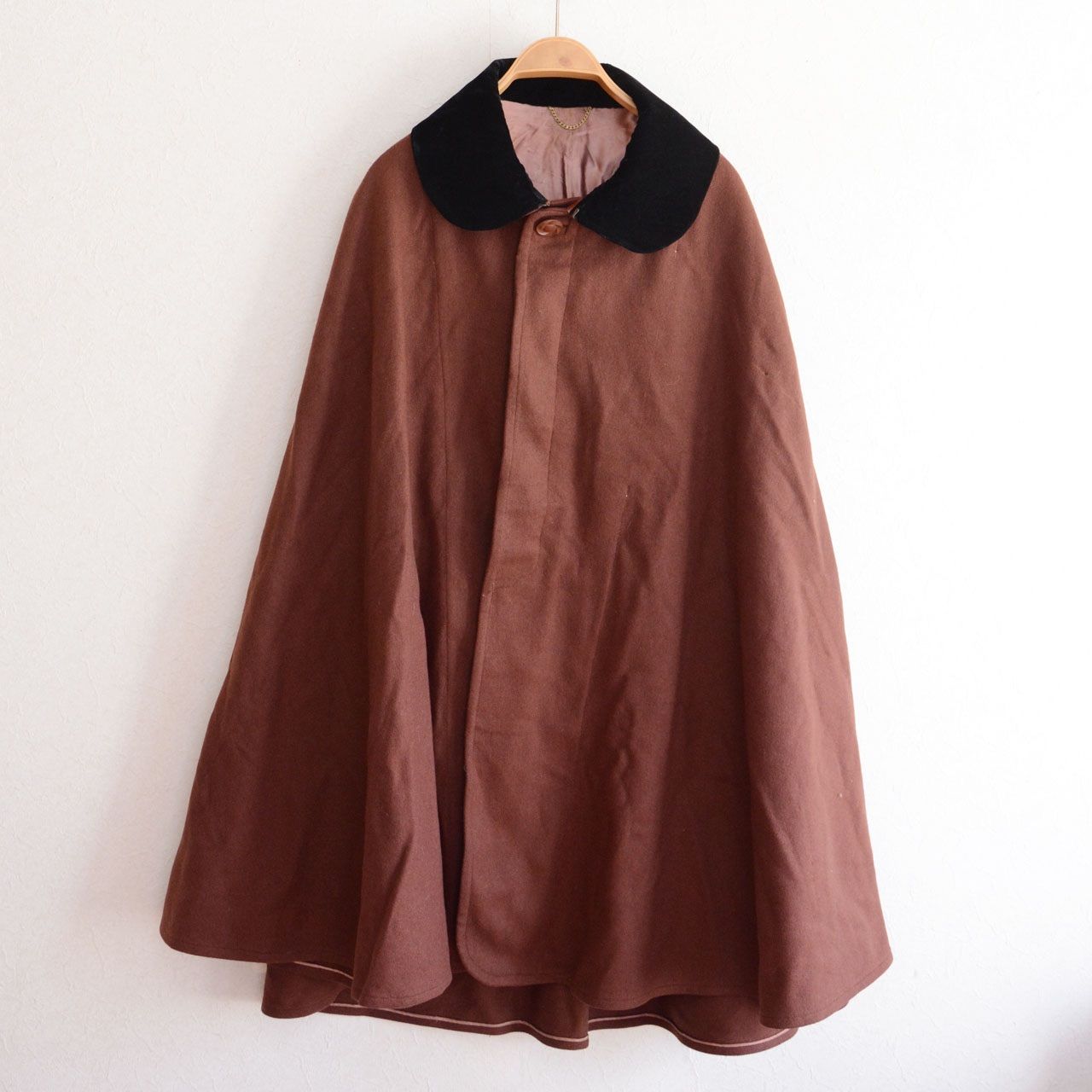 ジャパンヴィンテージ ウール ケープ マント 外套 昭和初期〜中期頃 古着 大正ロマン好きにも