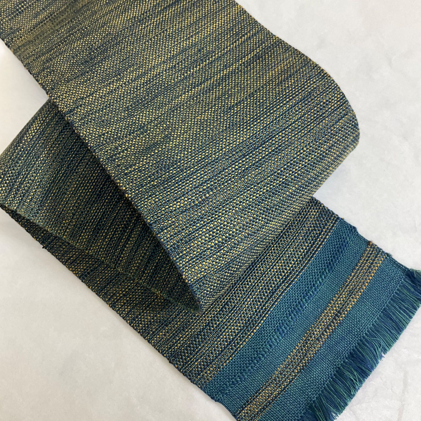 平和屋着物●男性　角帯　紬地　霞文　正絹　逸品　DABA0405cm 平和屋着物男性 角帯 紬地 幾何学文様 正絹 逸品 DAAZ3285ob