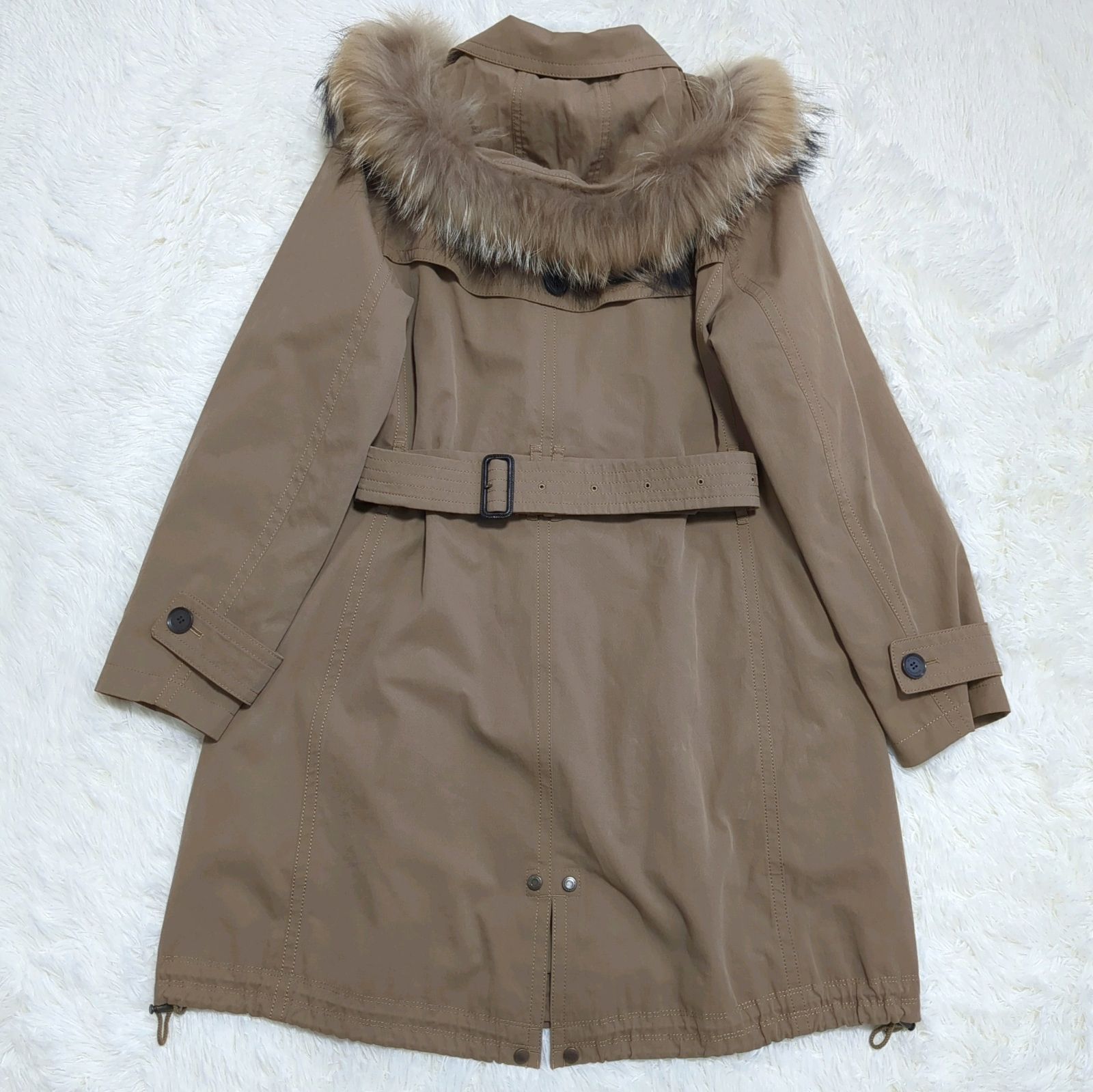 未使用級 バーバリーロンドン メガチェック スプリングコート 48 ベージュ 美品✨【バーバリーロンドン】撥水加工メガチェックスプリングコート