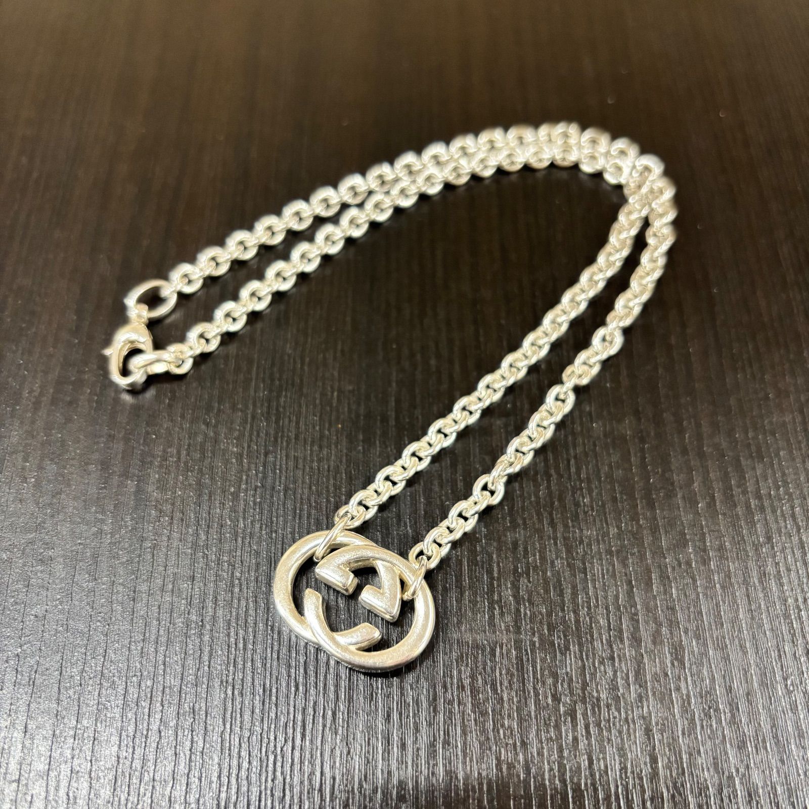 GUCCI グッチ ネックレス インターロッキングG アラベスク シルバー925