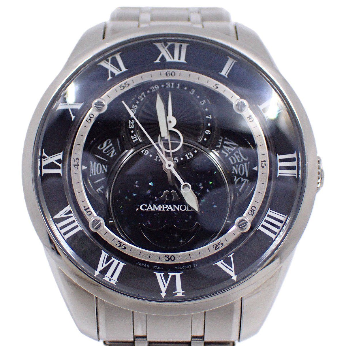 シチズン カンパノラ 天彩星 あまいろほし エコドライブ メンズ 腕時計 トリプルカレンダー ムーンフェイズ BU 0020-71 E