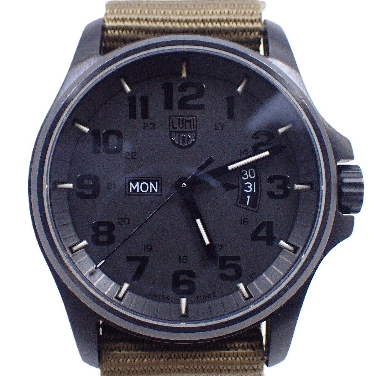 LUMINOX ルミノックス フィールドスポーツ デイデイト クォーツ メンズ 腕時計 ブラック 社外ベルト 1879.BO