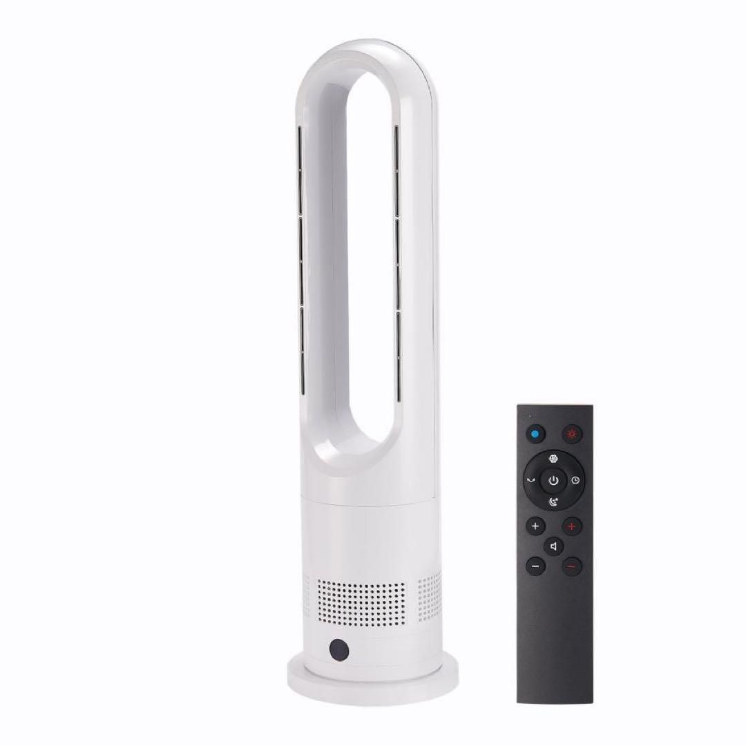 タワーファン 扇風機 ホワイト 白 静音 冷暖房サーキュレーター スリム2840