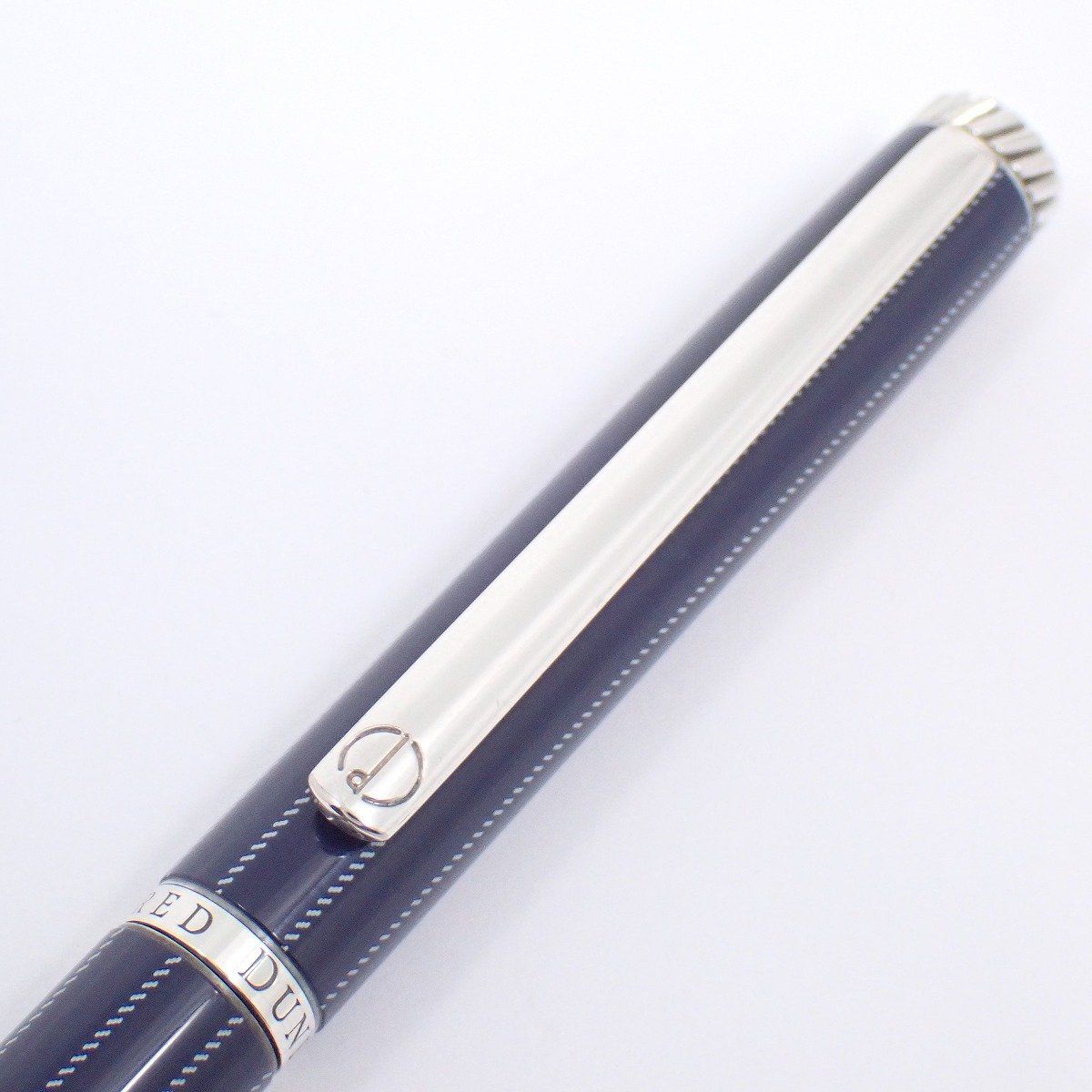 dunhill ダンヒル ニュージェムライン ボールペン ネイビー×シルバー