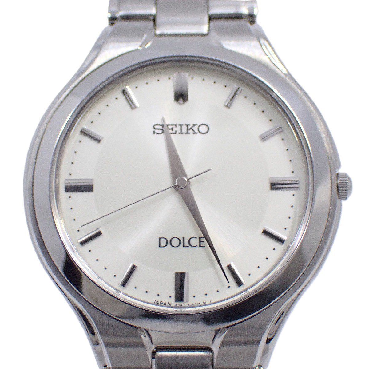 SEIKO セイコー ドルチェ クォーツ メンズ 腕時計 シルバー文字盤 SSベルト SACM 107 8 J 41 0 A 10 管理2