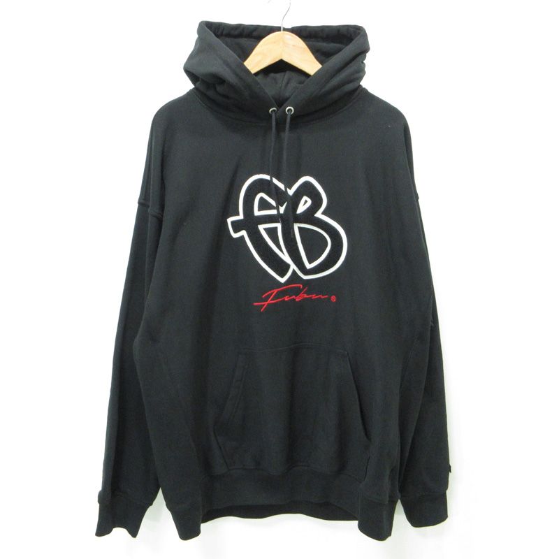 FUBU フブ ロゴ刺繍長袖パーカー FAM 42704 ブラック サイズ XXL 101 その他 メンズ ファッション