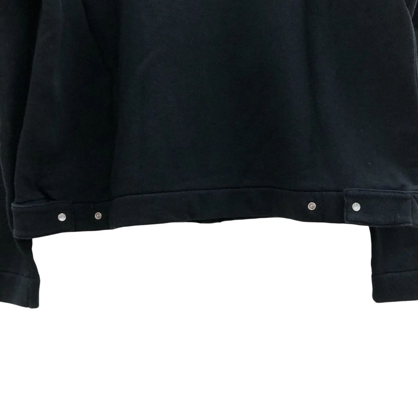 agnes b hommeスナップカーディガンsize3ブラック 綿100% コットン メルトン カーディガンプレッション 