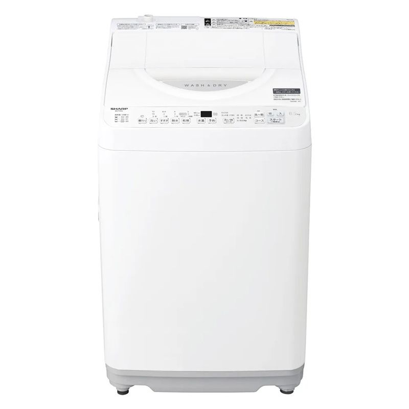 メーカー SHARP シャープ ES TX 6 J 全自動洗濯乾燥機 5 kg 穴なし槽 縦型 シルバー系 コンパクト設計
