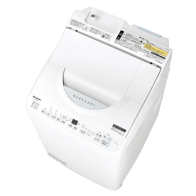 メーカー SHARP シャープ ES TX 6 J 全自動洗濯乾燥機 5 kg 穴なし槽 縦型 シルバー系 コンパクト設計