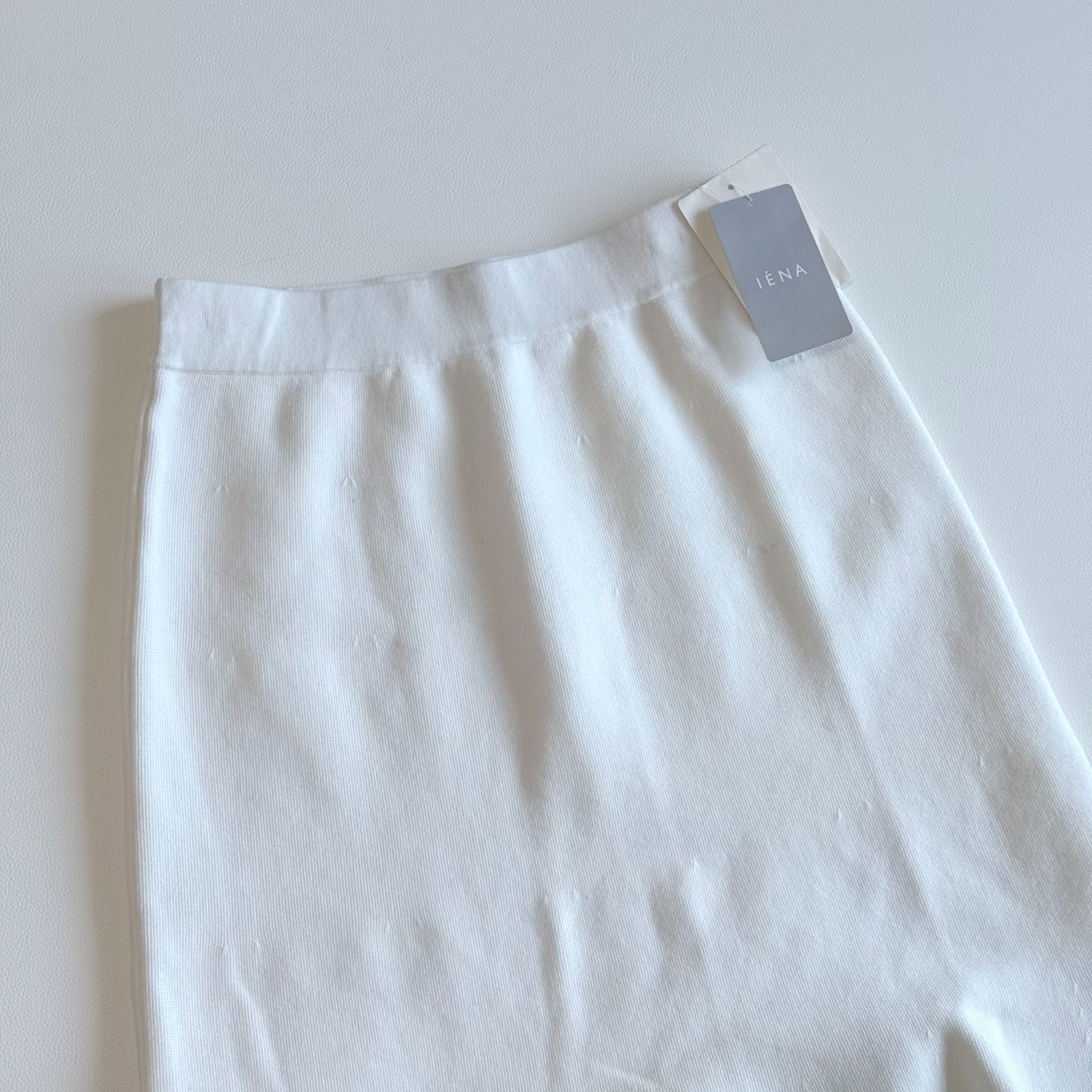  2025 IENA イエナ ファインコットン スムース ヘムフ スカート ホワイト 白 フ ロング ミモレ コットン ナイロン きれいめ フレアスカート ひざ丈スカート