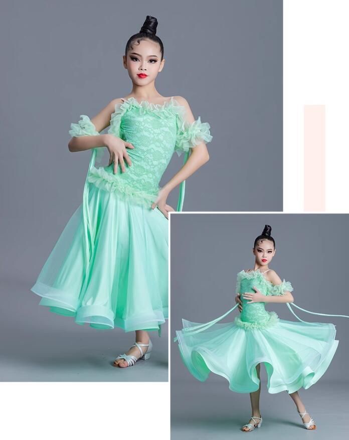 ダンドレスラテン ワンピース ラテンドレス 社交ダンス衣装 サンバ衣装 ジュニア ラテンダンスドレス 高品質 ワルツ 社交ダンス ドレス 練習着 キッズ タンゴ 子供 ダンスウェア 女の子 ルンバ 競技用 ゴージャス