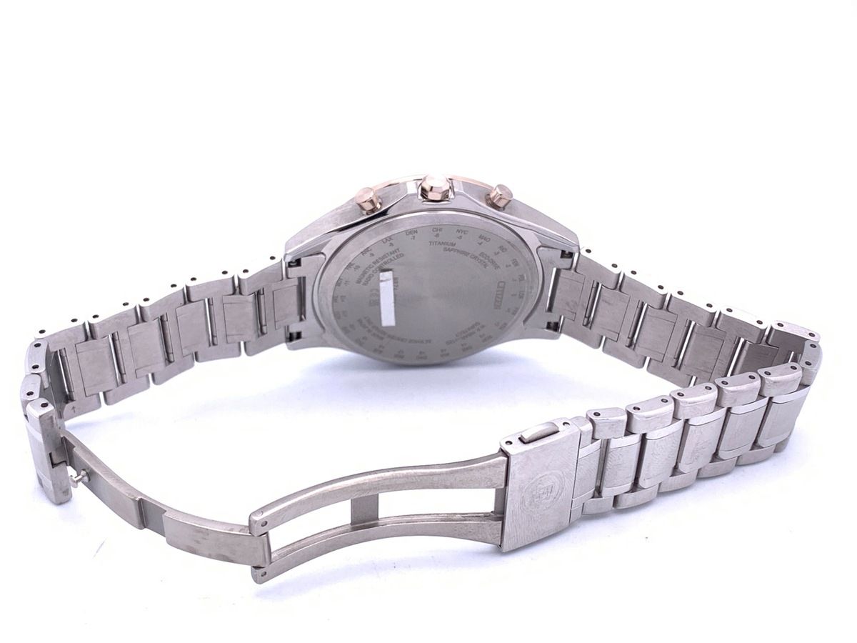 並品 シチズン エクシード ブルー BY 1026-65 F H 874-004 JJ 02 スーパーチタニウム 月の道 450本